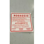 610170M ETICHETTA RODAGGIO (VESPA VINTAGE)